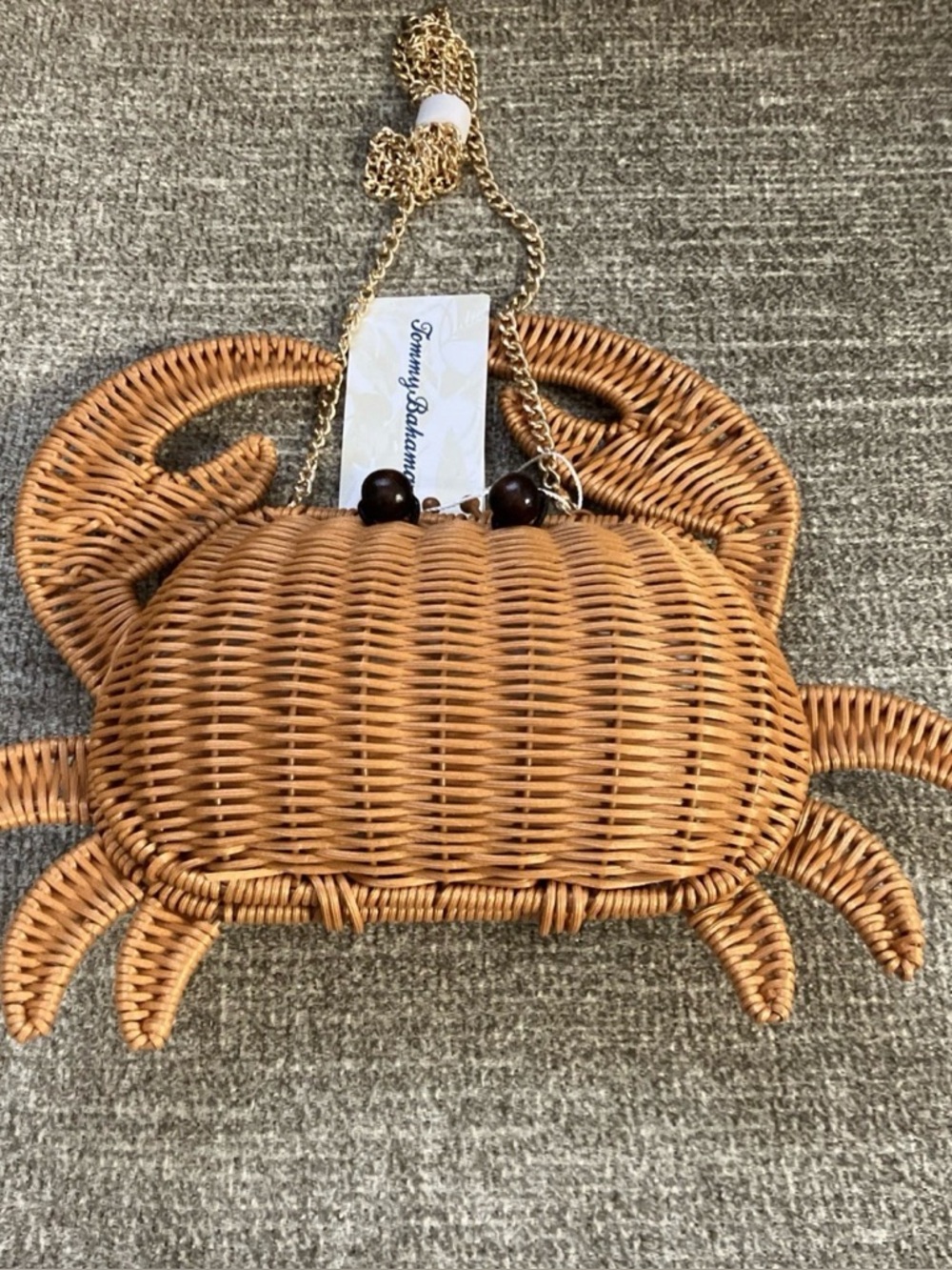 NWT Tommy Bahama Wicker Crab Crossbody Purse Viral